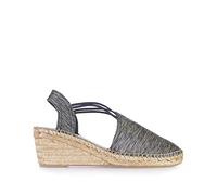 Toni Pons Damen, Triton, Schimmernde elastische Riemen-Keilsandale Espadrille, 37 EU