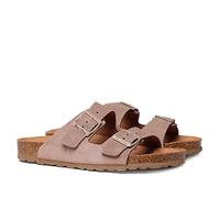 Toni Pons Damensandale aus Bio-Spaltleder - Ghana - Taupe, 37 EU