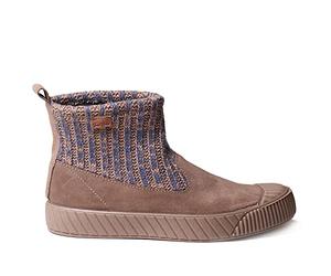 Toni Pons Damenstiefelette aus Wildleder und Stoff - GODA-AB - Taupe, 36 EU