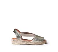 Toni Pons Espadrille aus Leder für Damen - ETNA Platin, 37 EU