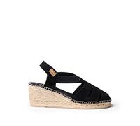 Toni Pons Espadrille für Damen aus Wildleder - TRAPA Schwarz, 40 EU