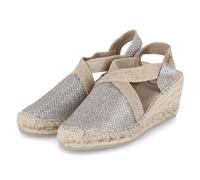Toni Pons Espadrille-Sandaletten TRITON Silber - Gr. 41 - Textil