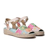 TONI PONS GARBET Flache Damen-Sandalen mit mehrfarbiger Stickerei, Mosaik, 40 EU