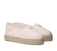 Toni Pons Gehäkelte Damen-Espadrille aus Baumwolle - Aitana - Roh, 40 EU