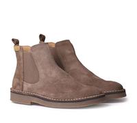 TONI PONS ISA-SY Damen-Stiefel aus Spaltleder mit seitlichen Gummibändern, Taupe, 43 EU