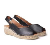 Toni Pons Keil-Espadrille aus Leder für Damen - BERNIA-P - Schwarz, 35 EU