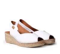 Toni Pons Keil-Espadrille aus Leder für Damen - BERNIA-P - Weiß, 39 EU