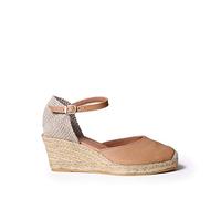 Toni Pons Keil-Espadrille aus Leder für Damen - Costa-5 - Cuero, 38 EU
