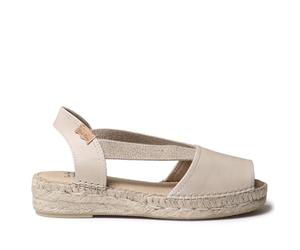 TONI PONS Tala Espadrilles für Damen aus Leder mit Keilabsatz und Gummizug für eine breitere Passform, Himmel, 38 EU
