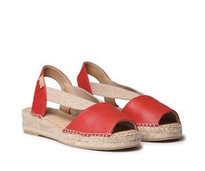 TONI PONS Tala Espadrilles für Damen aus Leder mit Keilabsatz und Gummizug für eine breitere Passform