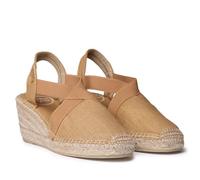 TONI PONS TER Veganer Espadrilles mit Keilabsatz für Damen aus Baumwolle., Honig, 36 EU
