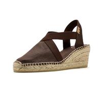 TONI PONS TER Veganer Espadrilles mit Keilabsatz für Damen aus Baumwolle., braun, 33 EU