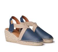 TONI PONS TOSSA Espadrilles mit Keilabsatz für Damen aus Leder., Ozean, 41 EU