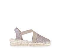 Toni Pons Vegane Espadrille für Damen aus Stoff - VELINO Platin, 41 EU