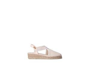 TONI PONS Verona - Vegane Espadrille mit Keilabsatz für Damen aus Baumwolle., ekrü, 40 EU