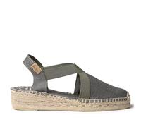 TONI PONS Verona Veganer Espadrilles mit Keilabsatz für Damen aus Baumwolle., kaki, 37 EU