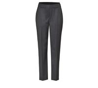 Schlupfhose TONI "Sue Ankle", Damen, Gr. 46, N-Gr, grau (anthra), Web, Obermaterial: 62% Polyester, 35% Viskose, 3% Elasthan, unifarben, regular fit knöchellang, Hosen, Sommerhose mit Bundfalte (99643