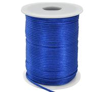 TONIFUL 2mm x 110 Meter königsblaue Nylonschnur Satinschnur für Armband, Schmuckherstellung, Rattail, Makramee, gewachste Kordel, Halskette, Perlenfaden, Kumihimo, chinesischer Knoten, Handwerk