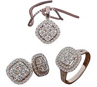 Tonsee Accessoire Auffällige Ketten Damen Stück DREI Ketten Set Set Ohrring Halskette Schlüsselbein 3pc Anhänger Schmuck Schmuck Sets Maus Schmuck (F-E, One Size)