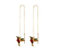 Tonsee Accessoire Frauen Ohrringe Ohrhänger Damenschmuck kanadischer Kolibri modische Lange Zirkonia Anhänger Flügelohrringe Männer Kreuz Ohrringe (Purple, One Size)