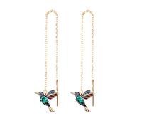 Tonsee Accessoire Frauen Ohrringe Ohrhänger Damenschmuck kanadischer Kolibri modische Lange Zirkonia Anhänger Flügelohrringe Männer Kreuz Ohrringe (Green, One Size)