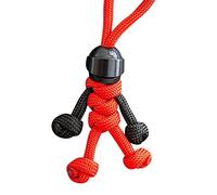 Tonsee Accessoire Motorradfahrer Minifigur hängende Kette Regenschirm Seil Weben Schlüsselanhänger kreative Persönlichkeit Motorradhelm Schlüssel Zubehör Draht Schlüsselanhänger Klein (c-C, One Size)