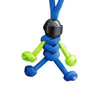 Tonsee Accessoire Motorradfahrer Minifigur hängende Kette Regenschirm Seil Weben Schlüsselanhänger kreative Persönlichkeit Motorradhelm Schlüssel Zubehör Draht Schlüsselanhänger Klein (c-G, One Size)