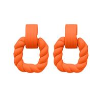 Tonsee Accessoire Ohrringe Damen Rechteckige Ohrringe für Frauen Quadratische Acrylohrringe Geometrische Statement-Ohrringe Ohrringe Aus 14 (Orange-6, One Size)
