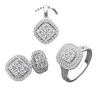 Tonsee Accessoire Ohrringe Für Damen Set Stück Ohrring Schlüsselbein Set Schmuck Anhänger 3pc Kette Halskette DREI Schmucksets Kleines Schmuckkästchen (B-5, One Size)
