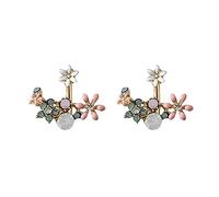 Tonsee Accessoire Ohrringe Organisator Mode kleine frische Sonne eingelegt farbige kleine Ohrstecker Cross Border Ohrschmuck 585 Ohrringe Für Damen (Pink, One Size)