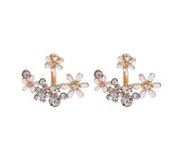 Tonsee Accessoire Ohrringe Organisator Mode kleine frische Sonne eingelegt farbige kleine Ohrstecker Cross Border Ohrschmuck 585 Ohrringe Für Damen (White, One Size)