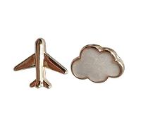 Tonsee Accessoire Ohrstecker Damen Gold asymmetrische niedliche Ohrstecker Flugzeuge weiße Wolke Ohrringe Ohrring für Frauen Damen Schmuckset Halskette + Ohrringe Kristall ... (White #7, One Size)