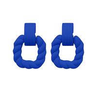 Tonsee Accessoire Stern Ohrstecker Rechteckige Ohrringe für Frauen Quadratische Acrylohrringe Geometrische Statement-Ohrringe Ohrringe Rot Kristall (F-Blue, One Size)