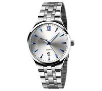 TONSHEN Herren Analog Quarz Uhr Mode Klassiker Edelstahl Kalender Armbanduhr Römische Ziffer Leuchtende Zeiger Luxus Business Casual Uhren für Männer