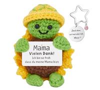 Tonsmile Geschenke für Mama - Handgehäkelte Schildkröte mit Schlüsselanhänger, Geburtstagsgeschenk für Frauen, Muttertag, Weihnachten - Beste Mama Geschenk von Tochter Sohn