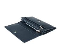 TONY PEROTTI Cortina Damen Geldbörse 17,5 x 10 cm in Blau echtes Italienisches Leder