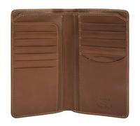 Tony Perotti Herren-Geldbörse aus italienischem Rindsleder, zweifach gefaltet, Scheckbuch, Brusttasche, Cognac, Einheitsgröße