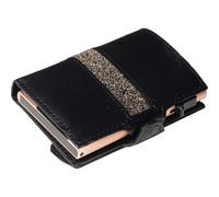 Tony Perotti Kreditkartenetui Furbo Leather RFID Card Holder with Swarovski Crystals black