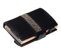 Tony Perotti Kreditkartenetui Furbo Leather RFID Card Holder with Swarovski Crystals black