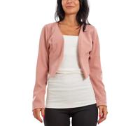 Toocool VB-31189 Damen-Bolero mit langen Ärmeln, elegante Jacke, altrosa, One size