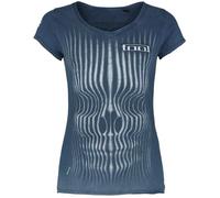 Tool Grid Skull Frauen T-Shirt blau S 100% Baumwolle Band-Merch, Bands