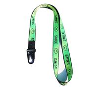 TOOLIN Halsriemen Schlüsselbund für Frauen und Männer,Lanyard für Schlüssel,ID Card Holde,Brieftaschen und Ausweishalter (Lächeln-Grasgrün)