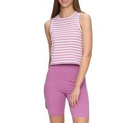 QS Top mit Streifenmuster in Lila, Größe XL