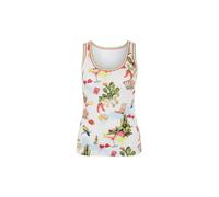 Marc Cain Sports - Top in Ripp-Qualität mit Print white - Gr. - 42