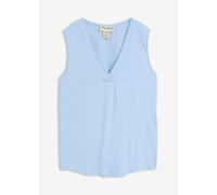 Shirttop BONPRIX, Damen, Gr. 36/38 (S), hellblau, Jersey, Obermaterial: 95% Viskose, 5% Elasthan, unifarben, bequem hüftbedeckend, V-Ausschnitt, Tops Shirttop, bequeme Passform, aus Viskose-Mix, V-Aus