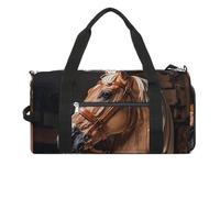 Top Carpenter's Horse Head Turnbeutel für Männer und Frauen, wasserdichte Turnbeutel, große Seesack für Reisen, Workout