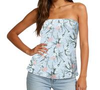 Top Damen Basic Tanktop Ärmellose T Shirt Sommer Lässig Elegante Tunika Luftig Schulterfreies Oberteil Sommeroutfit Leicht Sexy Slim Fit Einfarbig