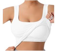 Top Damen Sommer Eng Tanktops Frauen Elegant Sporttop Sexy Unterhemd Bh Oberteil Einfarbig Unterziehshirt Lässige Yoga Top Bequeme Freizeitbluse Stretch Sommertop Leichte Camisole-Tops Tunika