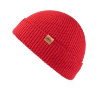 TOP-EX 100% Merino Wolle Fisherman Beanie Herren & Damen, Thermo Winter mütze, Unisex Stretchy Weich Wollmütze für Geschenk, Trawler Mütze, Troyer hat für Outdoor Ski Jagd, Signal Rot M/L