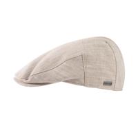TOP-EX Herren Flachmütze aus Leinenmischung, Sommerkühlung, mit Cotton-Futter, M/L, Beige, Herringbone, Mützen